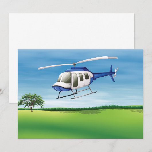 Einladungen für Hubschrauber (Vorne/Hinten)