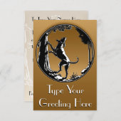 Einladungen für Hunde Personalisieren der Jagdkart (Vorne/Hinten)