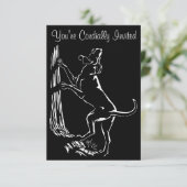 Einladungen für Hunde Personalisieren der Jagdkart (Stehend Vorderseite)