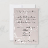 Einladungen für Hunde Personalisieren der Jagdkart (Rückseite)