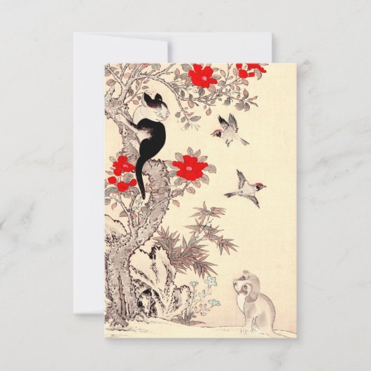 Einladungen für japanische Kitten und Welpen (Vorderseite)