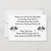 Einladungen für jedes Auto mit kontrollierten Flag (Rückseite)