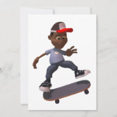 Einladungen für Jugendliche auf dem Skateboard Ska (Vorderseite)