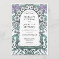 Einladungen für Jugendstil-Hochzeiten (Set #6)