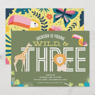 Einladungen für Jung, Wild und Drei Jungen zum Geb