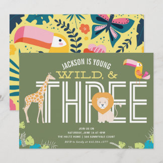 Einladungen für Jung, Wild und Drei Jungen zum Geb