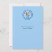 Einladungen für junge Affen mit Babydusche BLUE MM (Rückseite)