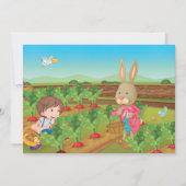 Einladungen für Junge und Kaninchen, die Veggies p (Vorderseite)