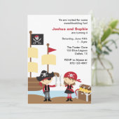 Einladungen für Junge und Mädchen (Stehend Vorderseite)