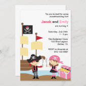 Einladungen für Junge und Mädchen (Vorne/Hinten)