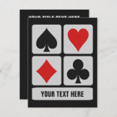 Einladungen für Kartenspieler (Vorne/Hinten)