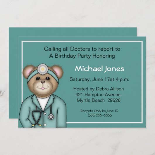 Einladungen für Kinder (Vorne/Hinten)