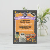 Einladungen für Kinder oder Behandlungen Halloween (Stehend Vorderseite)