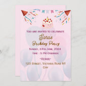 Einladungen für Kinder zur Geburtstagsparty (Vorne/Hinten)