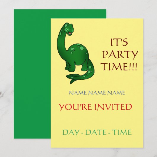 Einladungen für Kindergeburtstag (Vorne/Hinten)