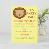 Einladungen für Kindergeburtstag (Stehend Vorderseite)