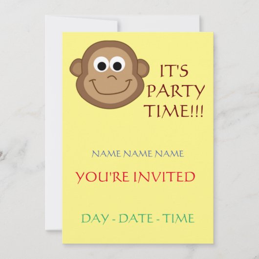 Einladungen für Kindergeburtstag (Vorderseite)