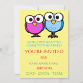 Einladungen für Kindergeburtstag (Vorderseite)