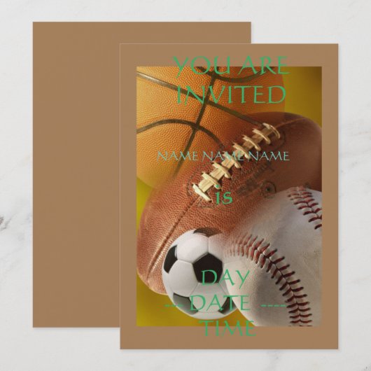 Einladungen für Kindergeburtstag (Vorne/Hinten)