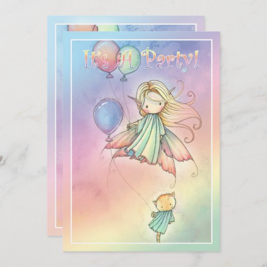 Einladungen für kleine Familien und Katzen (Vorne/Hinten)