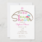 Einladungen für kleine Macaroons-Mädchen-Dusche (Vorderseite)