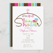 Einladungen für kleine Macaroons-Mädchen-Dusche (Vorne/Hinten)