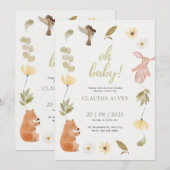 Einladungen für kleine Mädchen (Vorne/Hinten)