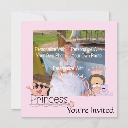 Einladungen für kleine Prinzessinnen (Vorderseite)