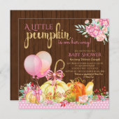 Einladungen für kleine Pumpkin-Girl-Babydusche (Vorne/Hinten)