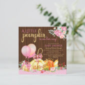 Einladungen für kleine Pumpkin-Girl-Babydusche (Stehend Vorderseite)