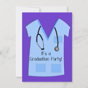 Einladungen für Krankenschwester Blue Scrub Top
