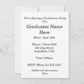 Einladungen für Krankenschwester und AbschlussBlue (Rückseite)