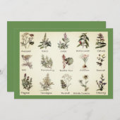 Einladungen für Kräuter und Gewürze (Vorne/Hinten)