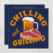 Einladungen für kundenspezifische GRILLEN (Vorne/Hinten)