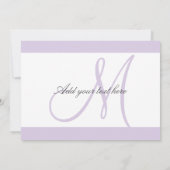 Einladungen für kundenspezifische Hochzeiten (Rückseite)