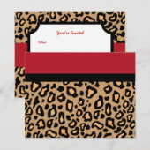 Einladungen für Leopard-Tiere (Vorne/Hinten)