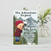 Einladungen für Lumberjack Baby Dusche (Stehend Vorderseite)