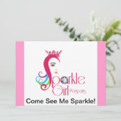 Einladungen für Mädchen (Stehend Vorderseite)