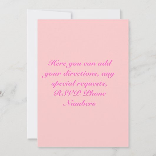 Einladungen für Mädchen erster Heiliger Kommunion (Rückseite)