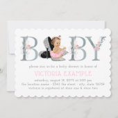 Einladungen für Mädchen mit High Heel Shoe (Vorderseite)