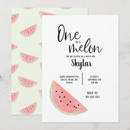 Einladungen für Mädchen oder Jungen in einem Melon