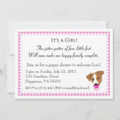 Einladungen für Mädchen-Welpendusche (Vorderseite)