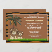 Einladungen für Mama und Baby Lion Baby Shower (Vorne/Hinten)