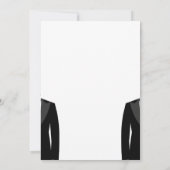 Einladungen für maßgeschneiderte Schwarz-Weiß-Gay- (Rückseite)