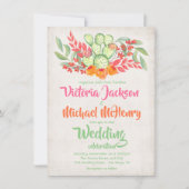 Einladungen für mexikanische Hochzeitskakteen (Vorderseite)