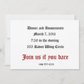 Einladungen für mittelalterliche Schiffe und Drach (Rückseite)