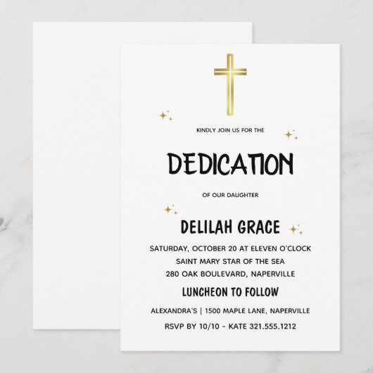 Einladungen für moderne Babys (Vorne/Hinten)