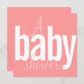 Einladungen für moderne Girl Baby-Dusche (Vorne/Hinten)