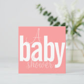 Einladungen für moderne Girl Baby-Dusche (Stehend Vorderseite)