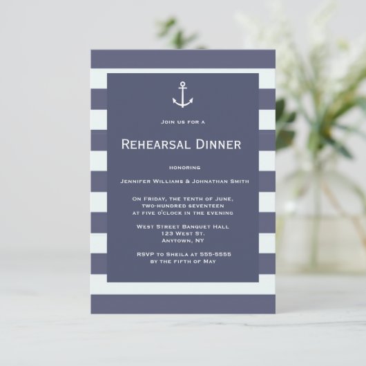 Einladungen für moderne nautische Probe (Stehend Vorderseite)